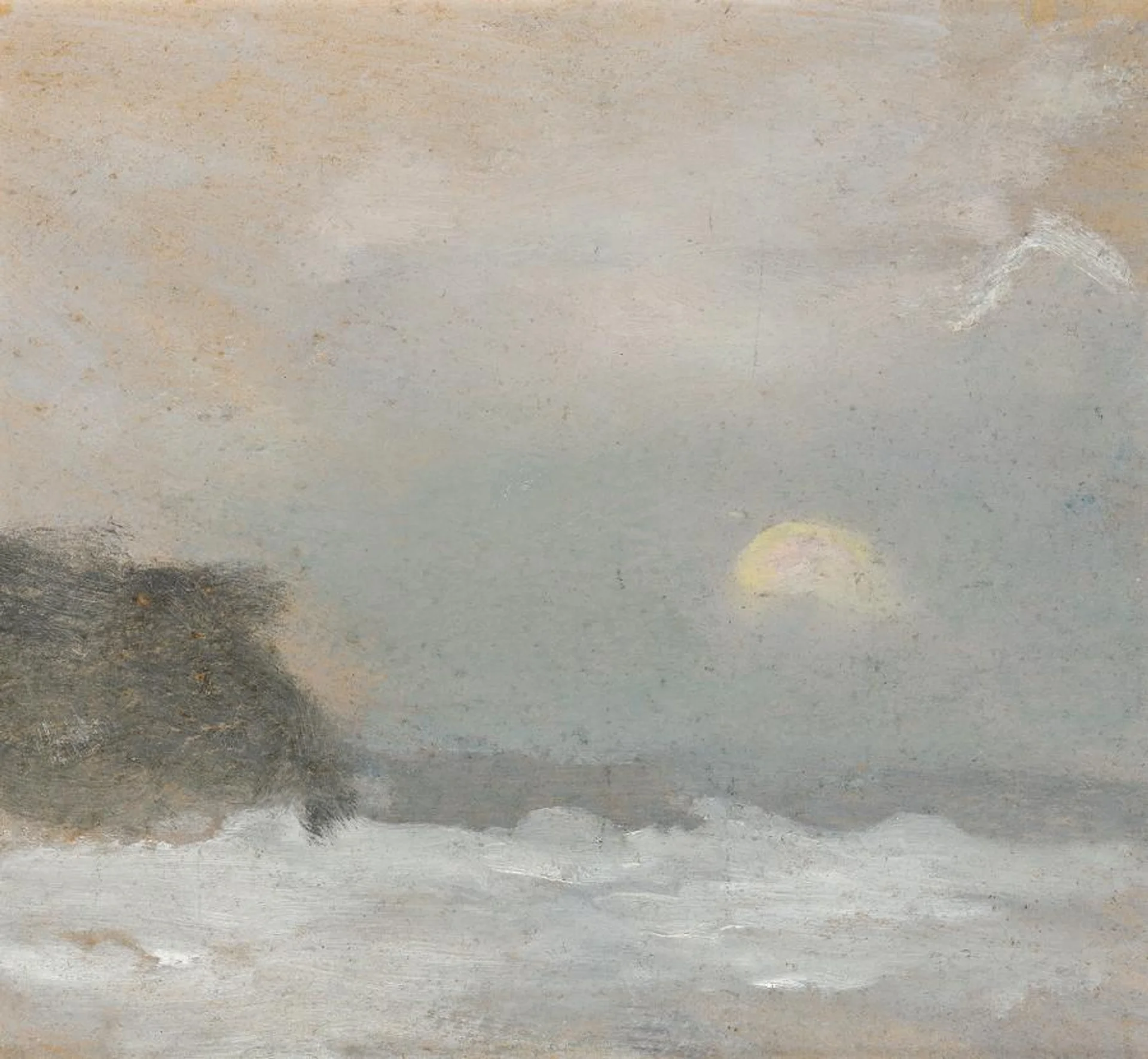 MOONRISE, BEAUMARIS (VERSO SUNSET AND TREES)