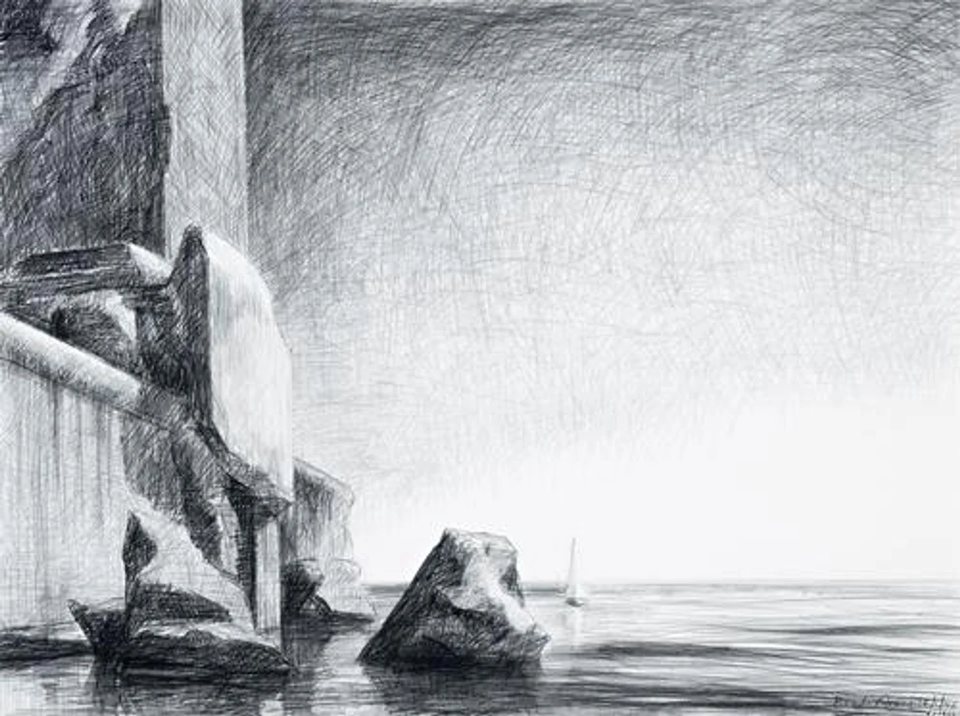 MONUMENT AND SEASCAPE
