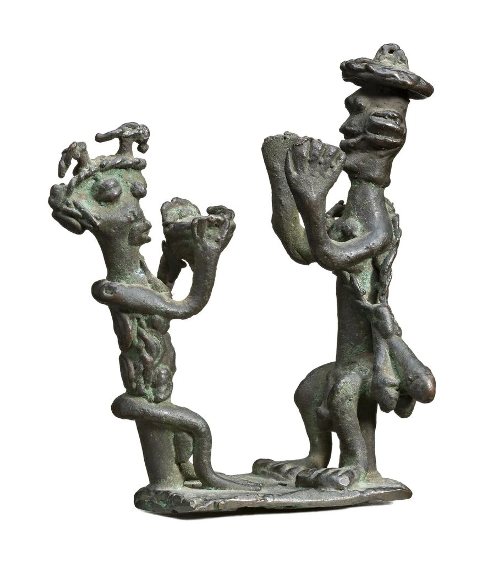 TWO SEATED FIGURES