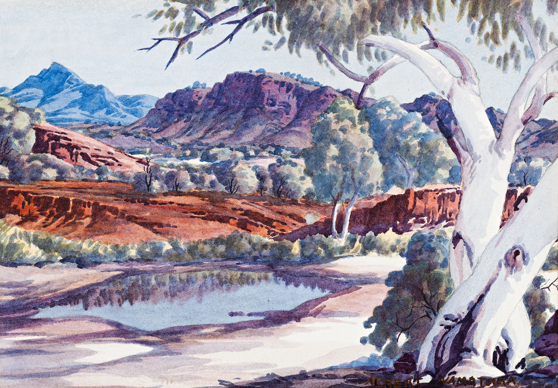 WATERHOLE AND GHOST GUM