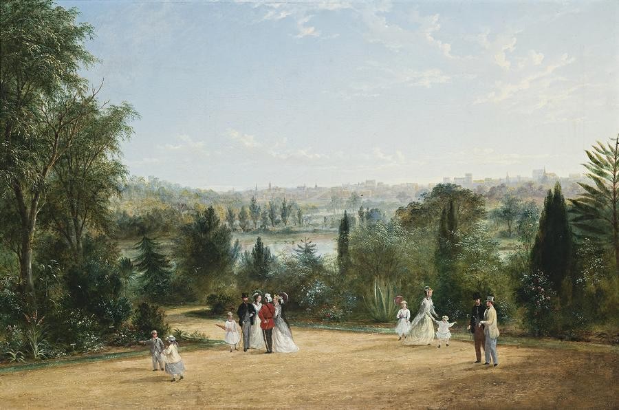 VIEW OF MELBOURNE FROM THE BOTANICAL GARDENS, 1868 | Deutscher and Hackett